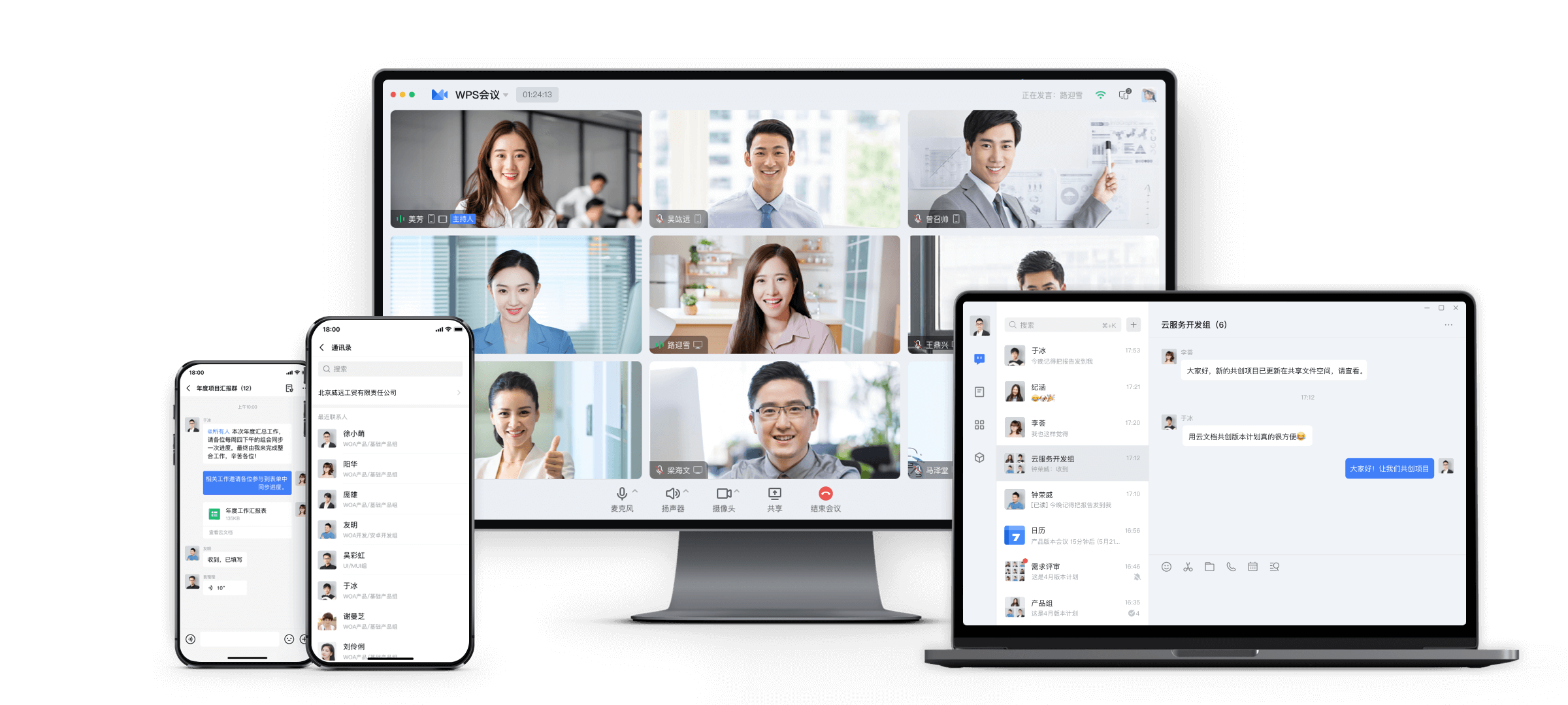 WPS极光多端办公流动示意
